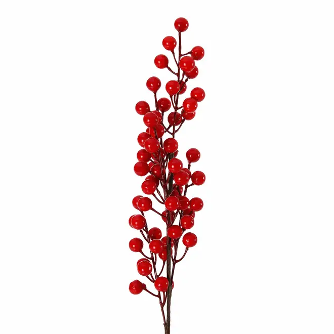 GALHO DECORATIVO PICK FRUTAS VERMELHAS 60 CM SANTA ROCKS - VERMELHO/MUSGO - Foto 3