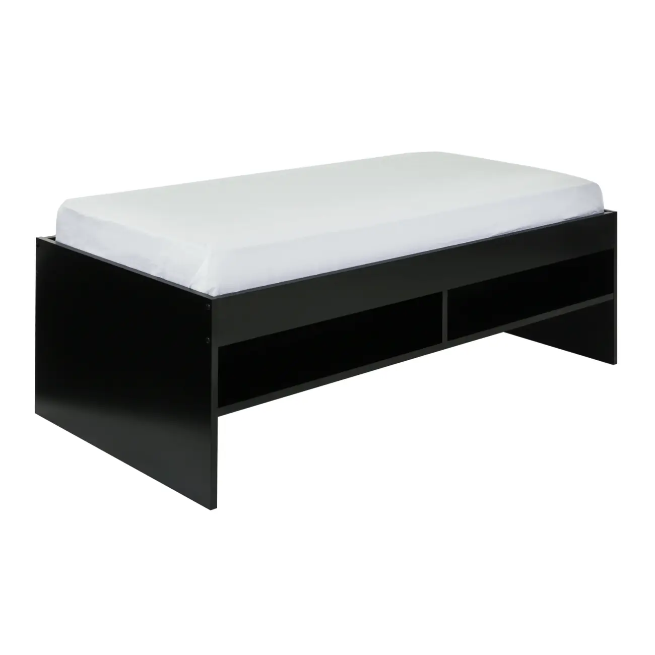 CAMA DE SOLTEIRO ALTA COM 2 GAVETAS 88 CM JOKER - PRETO - Foto 6