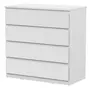 CÔMODA 4 GAVETAS 90 CM X 45 CM MINCE - BRANCO/PRATA - Foto 2