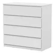 CÔMODA 4 GAVETAS 90 CM X 45 CM MINCE - BRANCO/PRATA - Foto 2