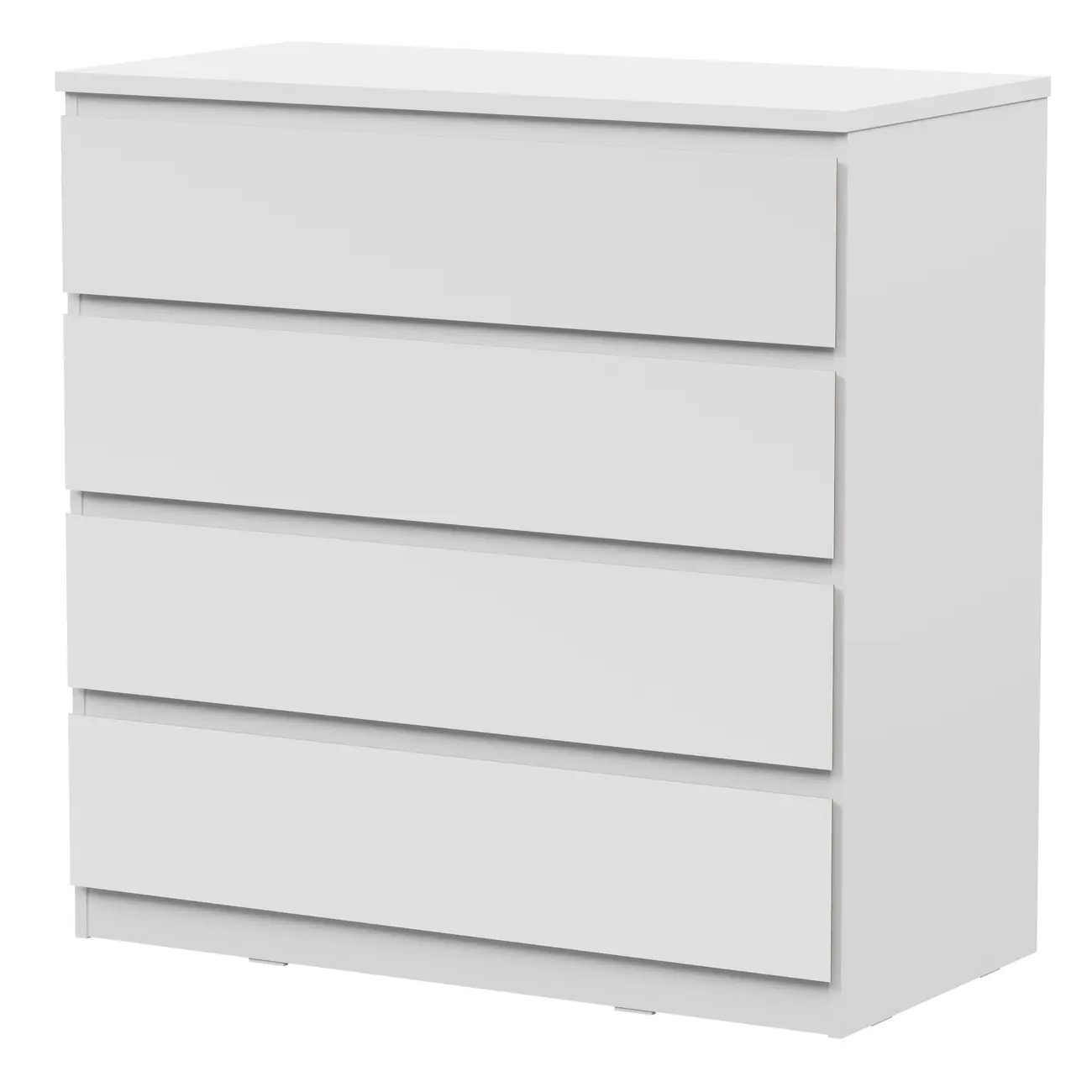 CÔMODA 4 GAVETAS 90 CM X 45 CM MINCE - BRANCO/PRATA - Foto 2