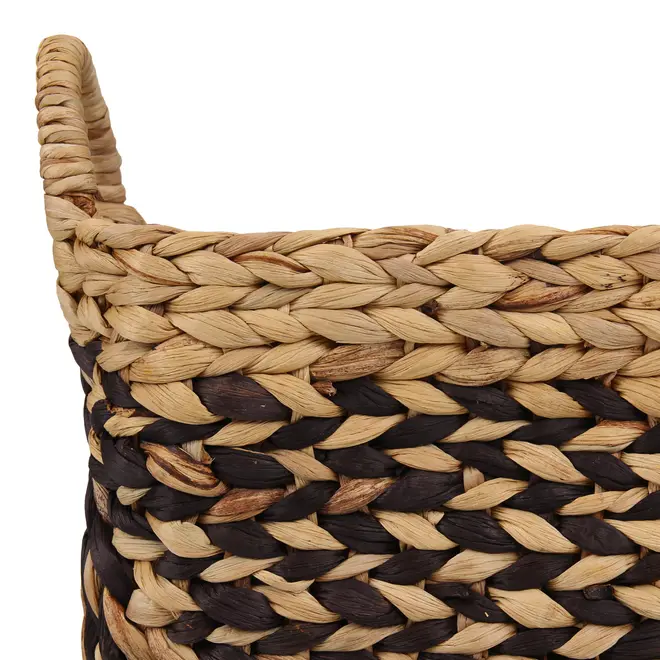 CESTO 23 CM X 36 CM X 32 CM AGUAPÉ - FIBRA NATURAL/PRETO - Foto 7