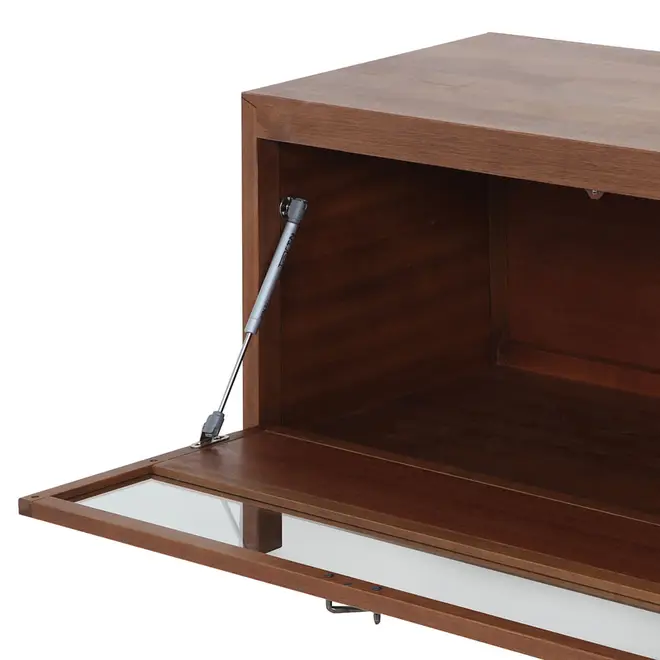 RACK 2 PORTAS BASCULANTES 2,12 M X 40 CM MASCAVO - NOZES/INCOLOR - Foto 2