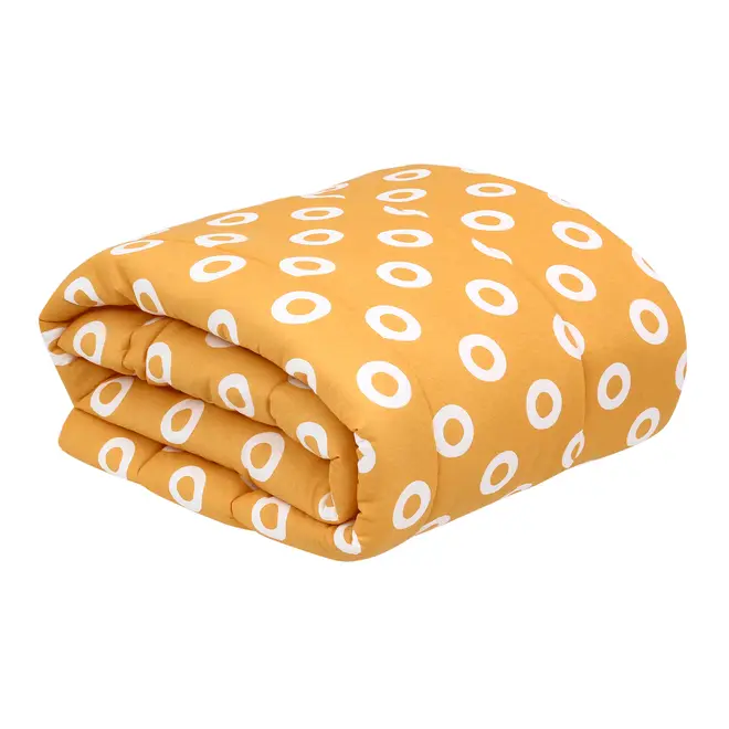 EDREDOM SOLTEIRO 1,60 M X 2,40 M VOA PASSARIM - AMARELO HANBAR/MULTICOR - Foto 2