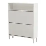 SAPATEIRA 2 PORTAS BASCULANTE SLEEK - BRANCO/GRANILITE - Foto 2