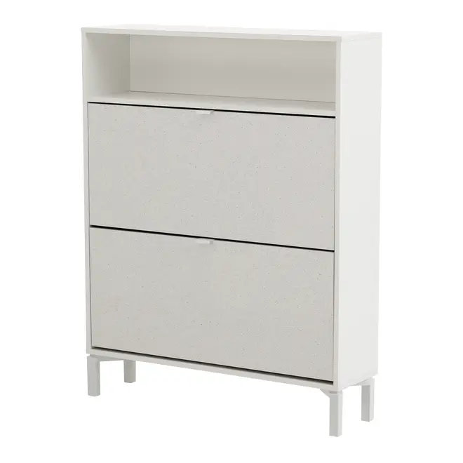 SAPATEIRA 2 PORTAS BASCULANTE SLEEK - BRANCO/GRANILITE - Foto 2