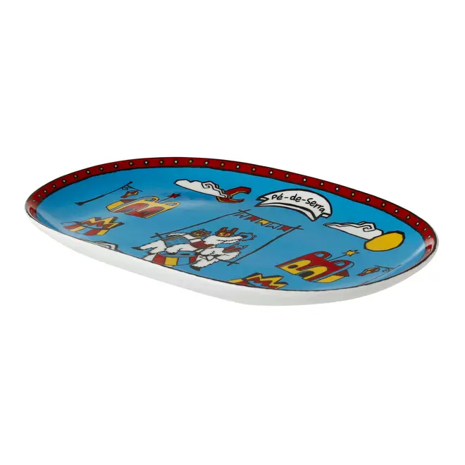 TRAVESSA 29 CM X 18 CM PÉ-DE-SERRA - AZUL/MULTICOR - Foto 4