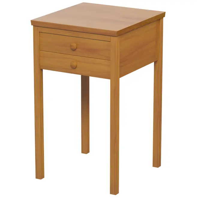 MESA DE CABECEIRA 2 GAVETAS MODEL - AMÊNDOA - Foto 2