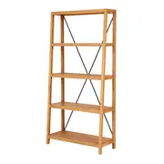 ESTANTE 98 CM X 2 M BEAM - AMÊNDOA/PRETO - Foto 2