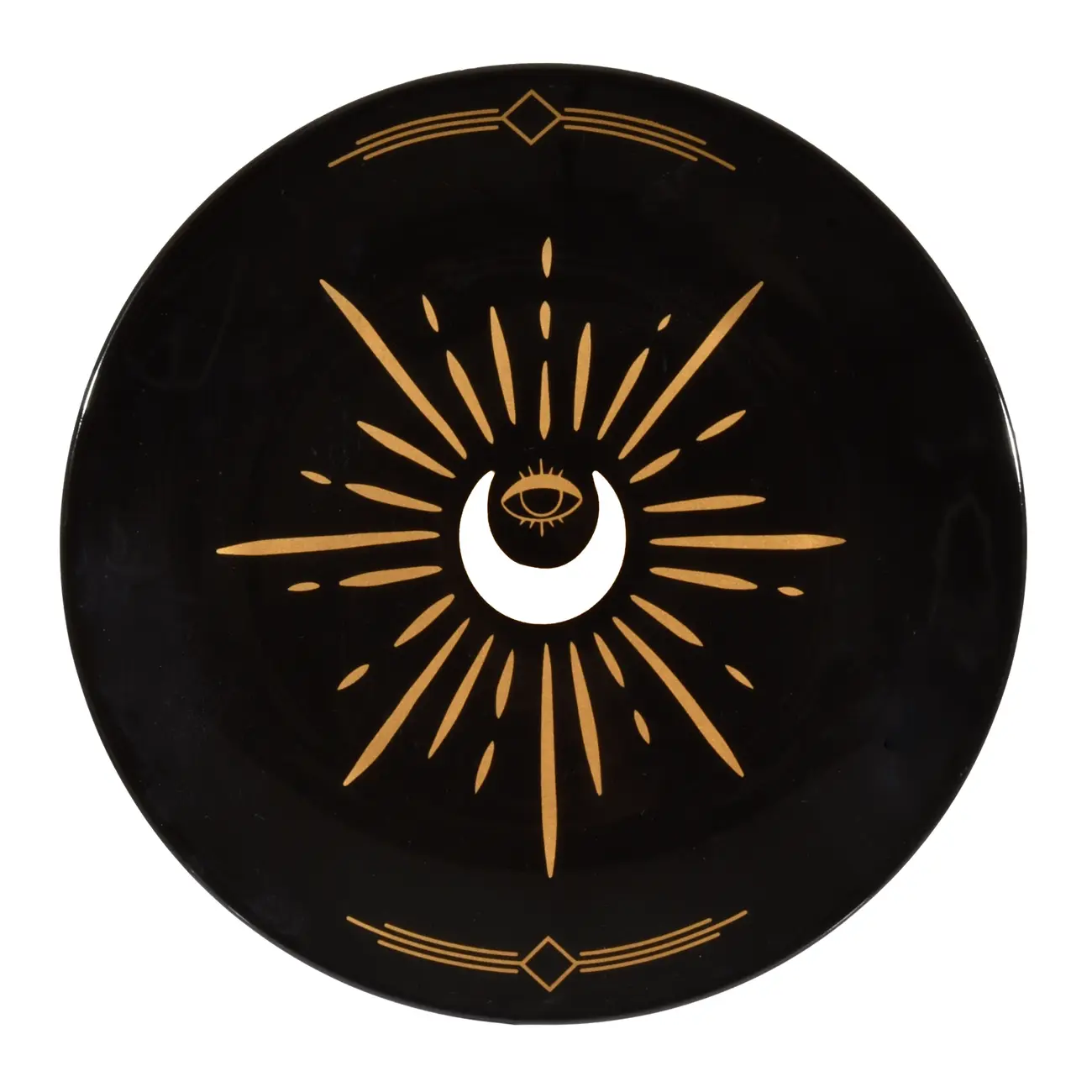 PRATO RASO MYSTICAL - PRETO BRILHANTE/OURO - Foto 1