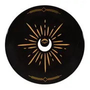 PRATO RASO MYSTICAL - PRETO BRILHANTE/OURO - Foto 1