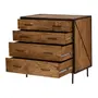 CÔMODA 4 GAVETAS 90 CM X 53 CM STEAM TRUNK - ENCERADO CASTANHO/CASTANHO - Foto 3