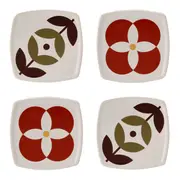 PORTA-COPO CONJUNTO COM 4 PEÇAS BLOOMBELOT - BRANCO/MULTICOR - Foto 1