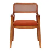 CADEIRA COM BRAÇOS MARAÍ - NOZES/TERRACOTA - Foto 2