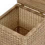 CESTO PARA ROUPA COM RODINHAS 35 CM X 35 CM X 57 CM ENREDO - BEGE - Foto 7