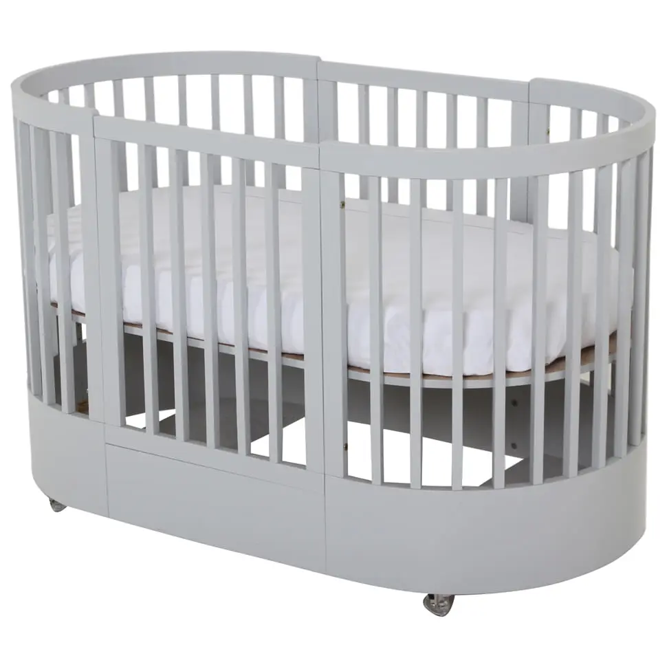 BERÇO 70 CM 3 EM 1 - BERÇO MINI BERÇO CAMA INFANTIL WAVE - CINZA - Foto 2
