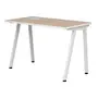 MESA 1,20 M X 60 CM COM CAIXA PARA CONECTIVIDADE ALETA - BRANCO/OAK TAMMI - Foto 3