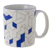 CANECA 300 ML MAZE - BRANCO/AZUL COBALTO - Foto 2