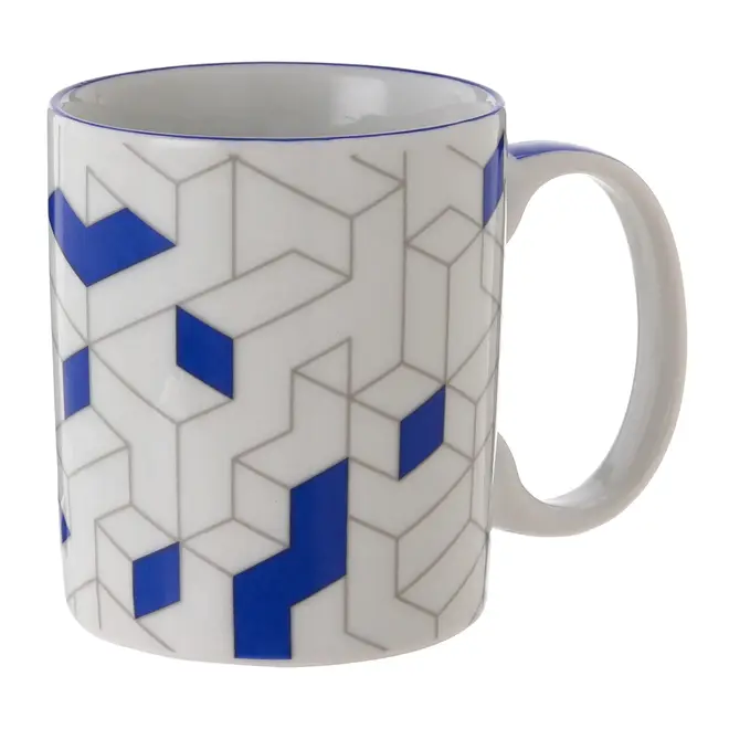 CANECA 300 ML MAZE - BRANCO/AZUL COBALTO - Foto 2