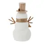 ADORNO BONECO NEVE 29 CM VILAREJO NOEL - BRANCO/NATURAL - Foto 5