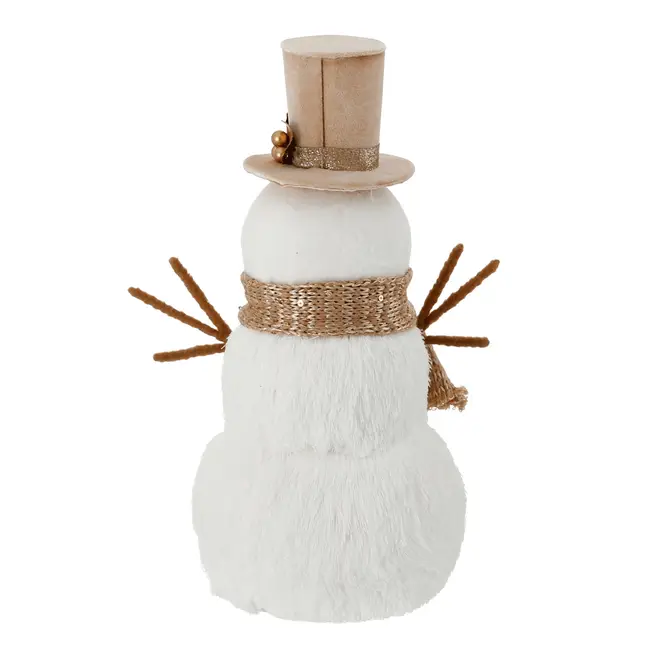 ADORNO BONECO NEVE 29 CM VILAREJO NOEL - BRANCO/NATURAL - Foto 5