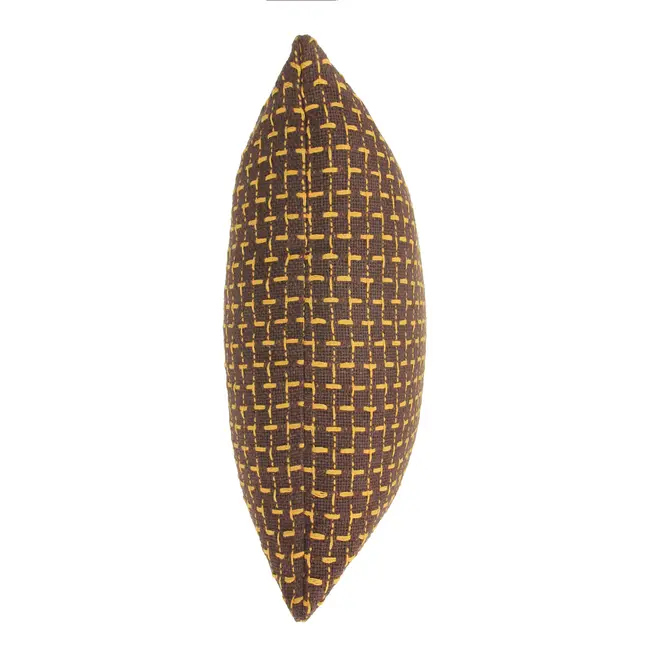 ALMOFADA 50 CM X 50 CM MONTANA - MARROM DE LEI/AMARELO HANBAR - Foto 2