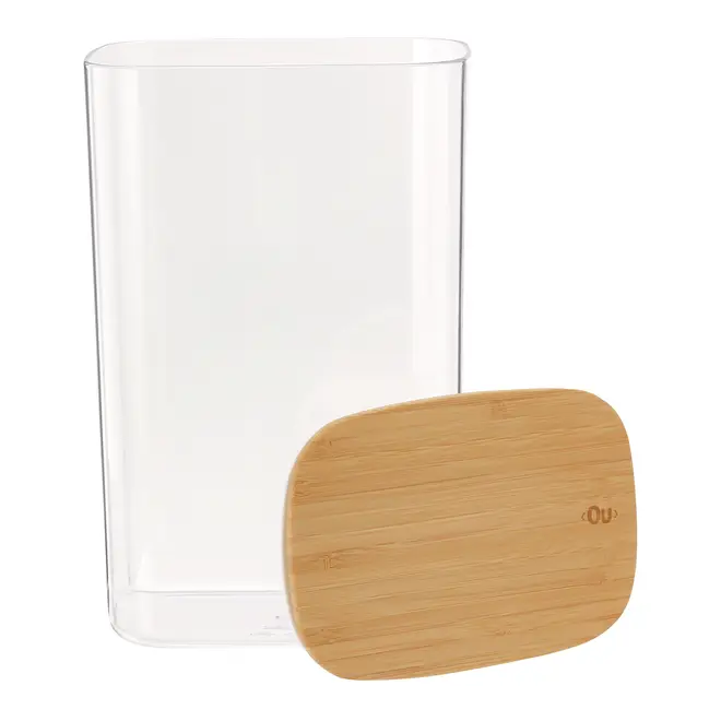 POTE HERMÉTICO 2,3 L BAMBUCCI - INCOLOR/BAMBU - Foto 5