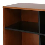 ESTANTE 70 CM X 1,17 M MID CENTURY - PRETO/NOZES - Foto 7