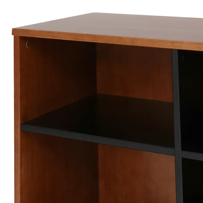 ESTANTE 70 CM X 1,17 M MID CENTURY - PRETO/NOZES - Foto 7