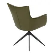 CADEIRA DE JANTAR GIRATÓRIA BERGEN JOY - PRETO/MUSGO - Foto 5
