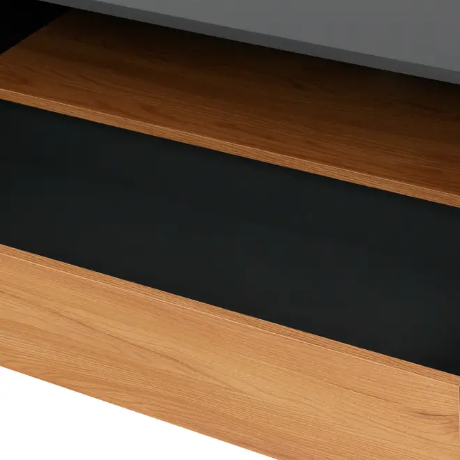 RACK 2 PORTAS DE CORRER/2 GAVETAS 1,80 M X 45 CM STREET - KONKRET/INCOLOR - Foto 14