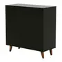 CÔMODA 5 GAVETAS 90 CM X 40 CM LIN - PRETO/NOZES - Foto 5