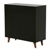 CÔMODA 5 GAVETAS 90 CM X 40 CM LIN - PRETO/NOZES - Foto 5