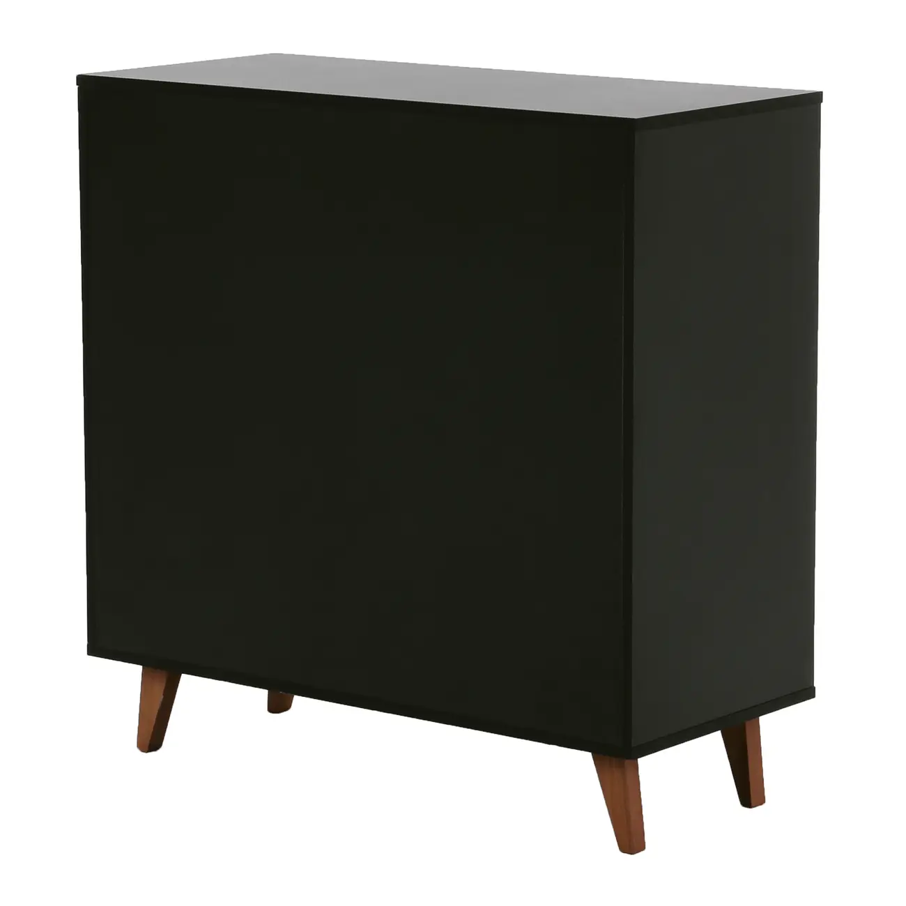 CÔMODA 5 GAVETAS 90 CM X 40 CM LIN - PRETO/NOZES - Foto 5