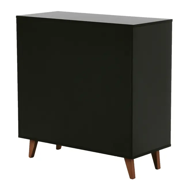 CÔMODA 5 GAVETAS 90 CM X 40 CM LIN - PRETO/NOZES - Foto 5