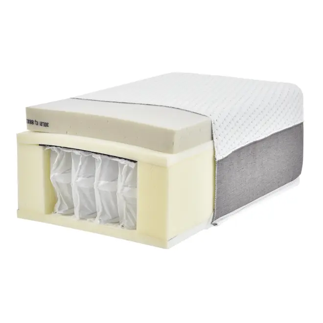 COLCHÃO QUEEN MACIO COM MOLAS ENSACADAS 1,58 M X 1,98 M X 25 CM TATOU GULDI - CINZA/BRANCO - Foto 6