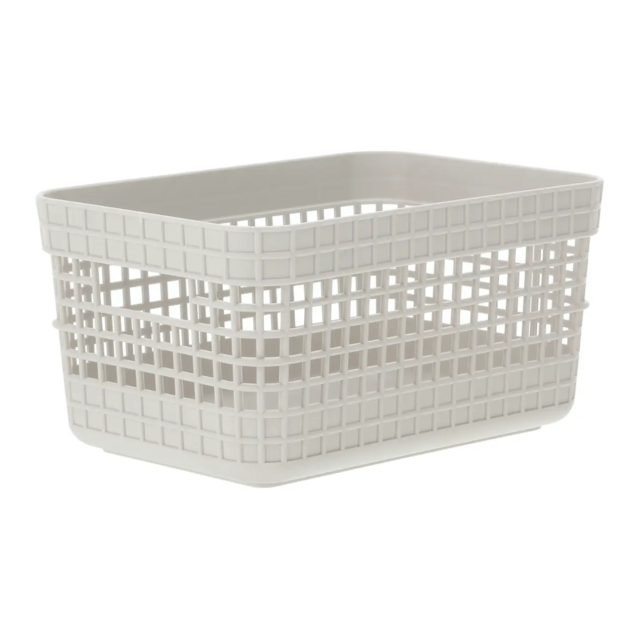 CESTO 10 CM X 20 CM X 14 CM GRID - OFF WHITE - Foto 1