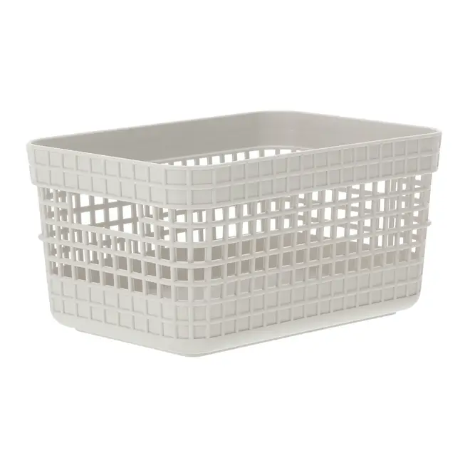 CESTO 10 CM X 20 CM X 14 CM GRID - OFF WHITE - Foto 1
