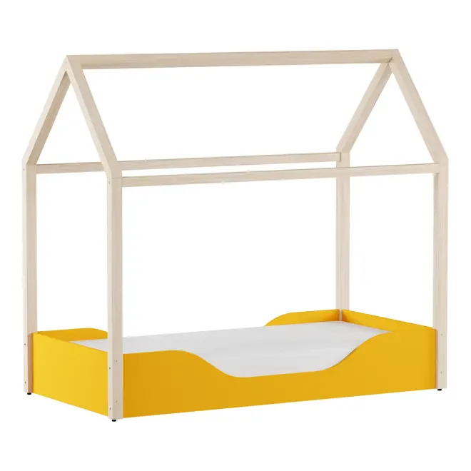 CAMA MONTESSORI JÚNIOR 78 CM PIN PLAY - BANANA/NATURAL WASHED - Foto 14