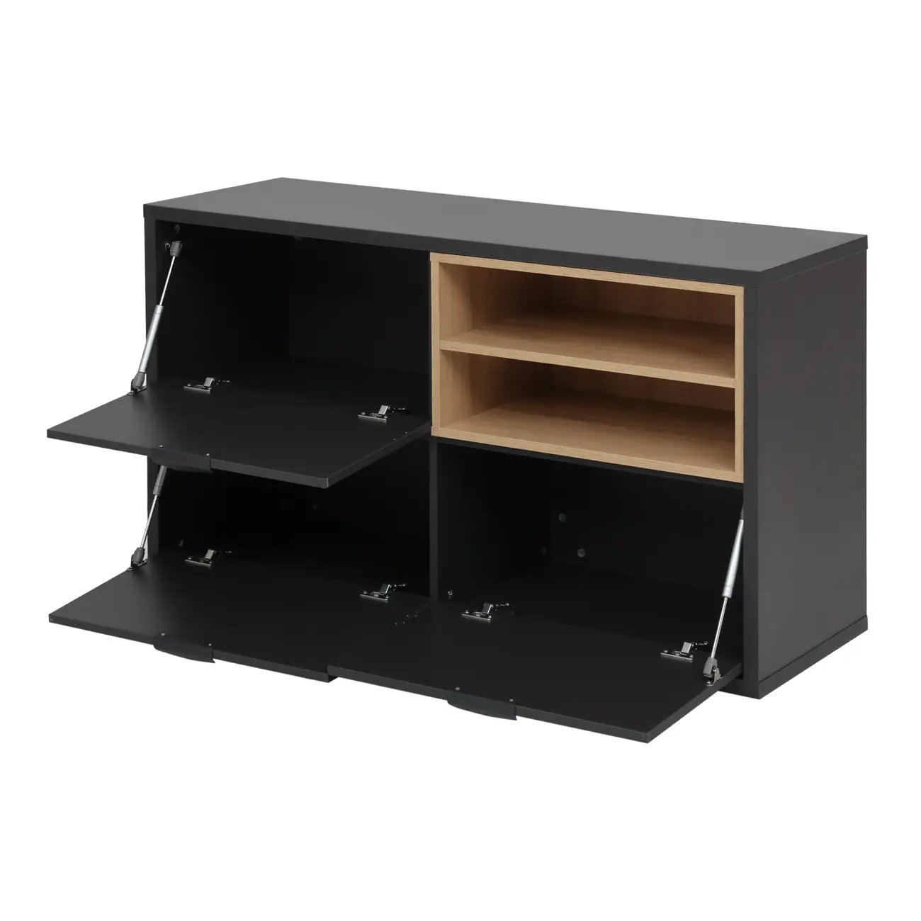 ARMÁRIO PARA ESCRITÓRIO BAIXO 3 PORTAS BASCULANTES ALETA - KONKRET/OAK TAMMI - Foto 6