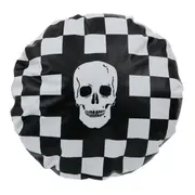 TOUCA PARA BANHO COM VENTOSA CAVEIRA PIXEL - PRETO/BRANCO - Foto 1