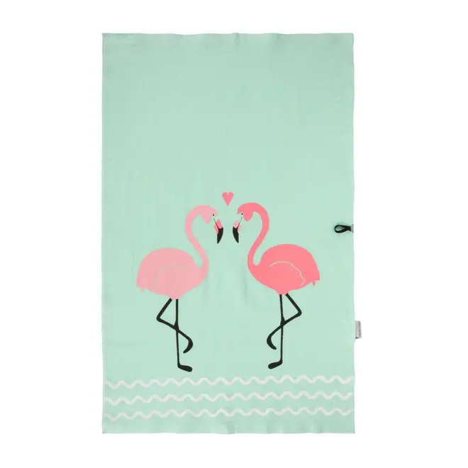 PANO DE PRATO FLAMIN-GO - MENTA/FLAMINGO - Foto 4