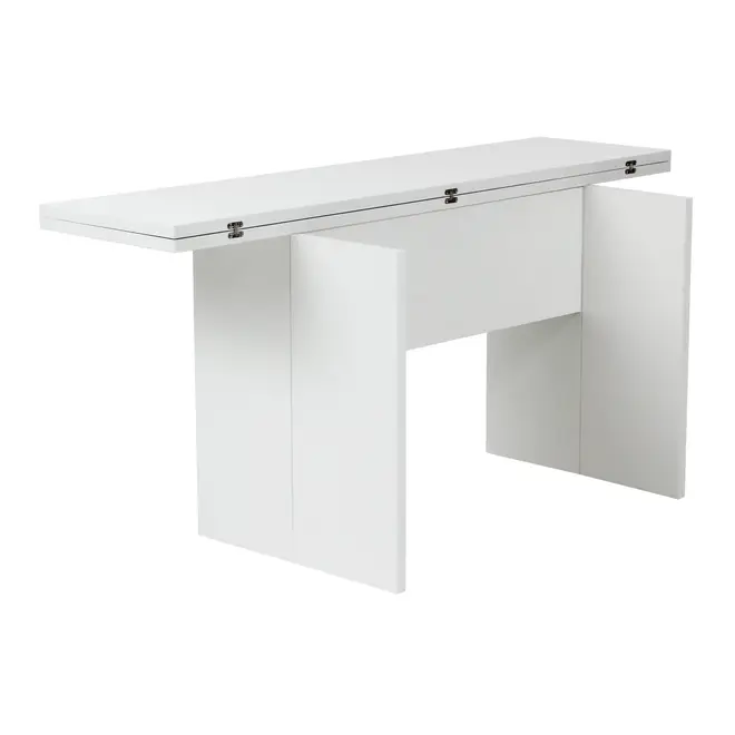 MESA DE JANTAR DOBRÁVEL 1,60 M X 42 CM/85 CM FLIP-FLOP - BRANCO - Foto 4