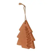 KIT COM 2 PINGENTES ÁRVORE E BOLA VILAREJO NOEL - ARGILA CRUA - Foto 3