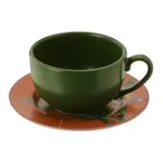 XÍCARA CHÁ 250 ML FLORA ÚNICA - OLD COPPER/VERDE - Foto 2