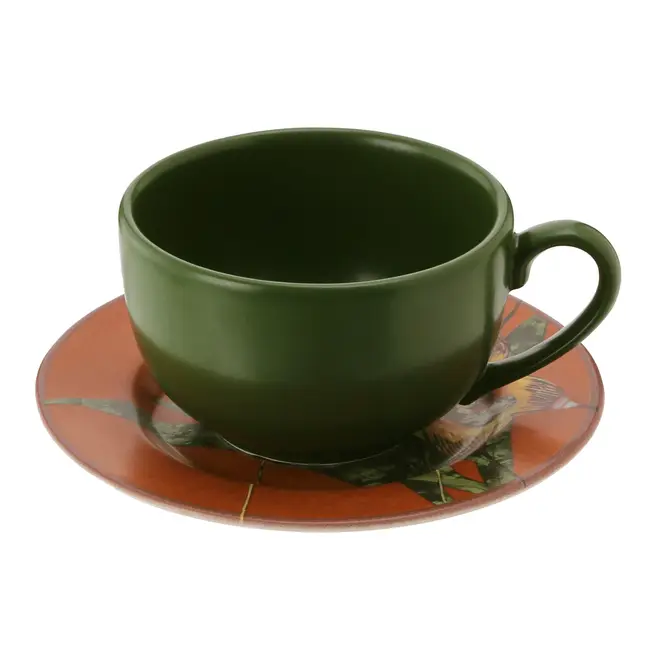XÍCARA CHÁ 250 ML FLORA ÚNICA - OLD COPPER/VERDE - Foto 2