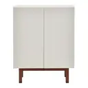 BRANCO/NOZES - BUFFET 2 PORTAS 80 CM X 40 CM POINT