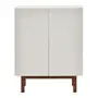 BRANCO/NOZES - BUFFET 2 PORTAS 80 CM X 40 CM POINT