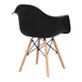 CADEIRA COM BRAÇOS EASY WOOD - FAIA/PRETO - Foto 5