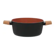 CAÇAROLA INDUÇÃO 24 CM NORMA - TERRACOTA/PRETO - Foto 4